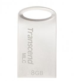 USB флаш памет Transcend 8GB JETFLASH 720, Silver Plating, MLC solution