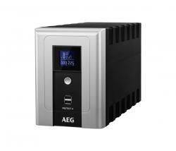 Непрекъсваемо захранване (UPS) UPS AEG Protect A. 1600VA/ 960W, LCD, 2xUSB, Tower ТЗИ
