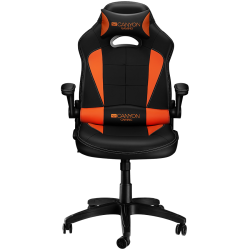 Геймърски стол Gaming chair, PU leather, Original and Reprocess foam, Wood Frame, black+Orange.