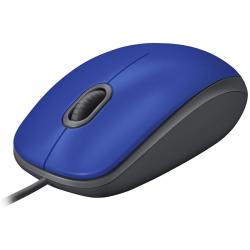 Мишка LOGITECH M110 Corded Mouse - SILENT - BLUE - USB