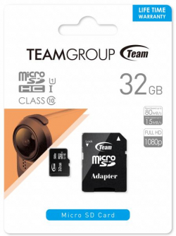 Team Group 32GB Micro SDHC-SDXC UHS-I CARD + SD Adapter