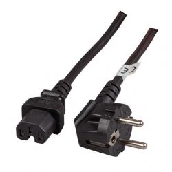 Кабел/адаптер Захранващ кабел Шуко към С15, черен Изберете дължина 1.8 метра