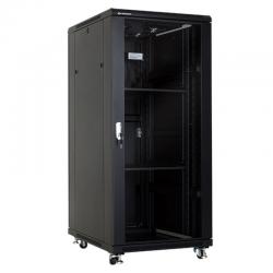 Шкаф за мрежово оборудване, 27U 600x800 мм, черен