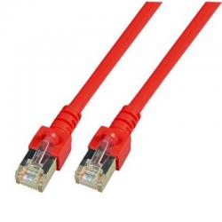 Медна пач корда Екранирана пач корда SF/UTP, Cat.5e, PVC, CCA, червена, 1м.