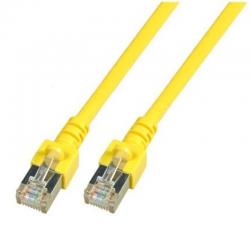 Медна пач корда Категория 5 екраниран пач кабел F/UTP 100MHz, жълт, 1м.
