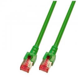 Медна пач корда RJ45 Patch cable S/FTP, Cat.6, LSZH, green, 0,5м.