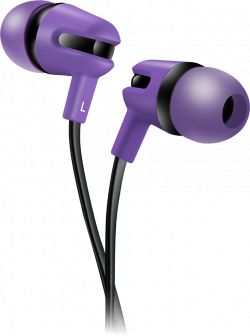 Слушалки CANYON CNS-CEP4P, Stereo earphone with microphone, 1.2m flat cable, лилави