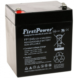 Aкумулаторна батерия First Power FP4.5-12, 12V 4.5Ah F1, за UPS, 90 х 70 х 101 мм