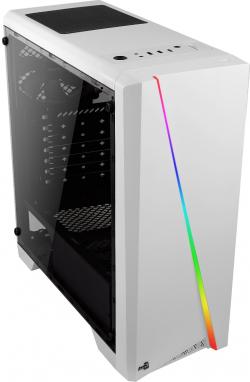Кутия AeroCool кутия Case ATX - Cylon WG White - RGB, Tempered glass