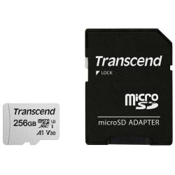 SD/флаш карта Transcend 256GB microSD w- adapter UHS-I U3 A1
