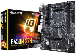 Дънна платка GIGABYTE B450M S2H Socket AM4, 2 x DDR4, rev. 1.0