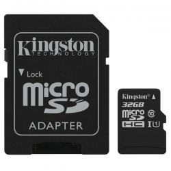 SD/флаш карта Kingston Canvas 32GB microSDXC, с включен SD адаптер в комплекта