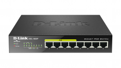 Комутатор/Суич D-Link DGS-1008P, 8 портов PoE, 10-100-1000, Gigabit