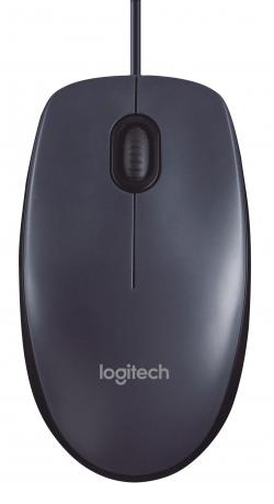 Мишка LOGITECH M100, Сив, USB