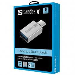 Кабел/адаптер SANDBERG SNB-136-24 :: Адаптер от USB Type-C към USB 3.0