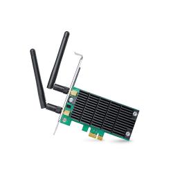 Мрежова карта/адаптер Безжичен адаптер TP-LINK Archer T6E , AC 1300, Dual band, PCI-EX, 2 външни антени