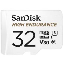 SD/флаш карта SANDISK High Endurance, microSDXC, 32GB, U3, 100 Mb-s, SD адаптер