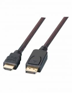 Кабел/адаптер DP to HDMI™ A cable, M-M, black, 1 m