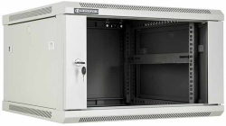 Шкаф за техника - Rack Стенен шкаф 12U, 600x600mm, Стъклена врата