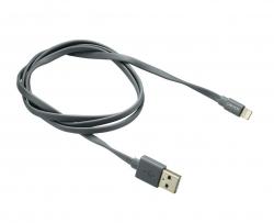 Кабел/адаптер Canyon Lightning USB Cable for Apple, braided, metallic shell, cable length 1m, Black