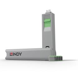 Продукт LINDY 40426 :: Система за заключване на USB Type-C портове, 1 ключ, 4 порт блок.