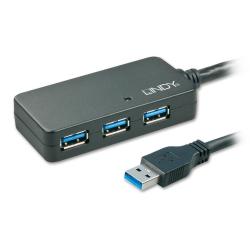 USB Хъб LINDY 43159 :: Активен USB 3.0 хъб + 10м удължител