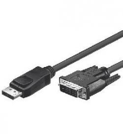 Кабел/адаптер DisplayPort - DVI, DP20 plug - DVI-D (24+1) plug : Дължина - 1 метър