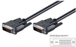 DVI кабел, dual link, DVI-D (24+1) мъжки - DVI-D (24+1) мъжки — 3 метра