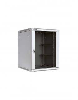 Шкаф за техника - Rack Комуникационен шкаф за стенен монтаж 15U, 600 мм дълбочина, светлосив