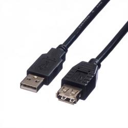 Кабел/адаптер Cable USB2.0 A-A M-F, 0.8m, Roline 11.02.8947