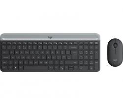 Клавиатура Kомплект безжични клавиатура с мишка Logitech MK470, Черна