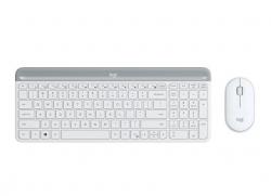 Клавиатура Комплект клавиатура и мишка Logitech MK470 бял