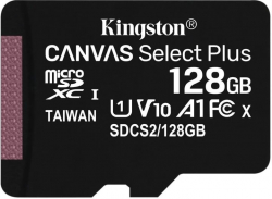 SD/флаш карта Kingston 128GB micSDXC Canvas Select Plus 100R A1 C10 Card + ADP