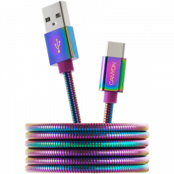 Кабел/адаптер CANYON CNS-USBC7RW Type C USB 2.0 standard cable, Power output 5V-9V 2A, OD 3.8mm