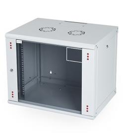 Шкаф за техника - Rack Стенен комуникационен шкаф 450 mm дълбочина, 16U - светло сив