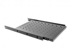 Тава/Рафт Lanberg 19" sliding shelf 1U - 465x750mm, max load capacity up to 60kg, black