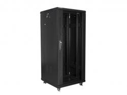 Шкаф за техника - Rack Lanberg rack cabinet 19" free-standing 27U - 600x600 self-assembly flat pack, black
