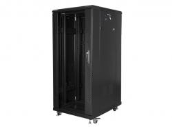 Шкаф за техника - Rack Lanberg rack cabinet 19" free-standing 27U - 600x800 self-assembly flat pack, black