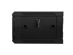 Шкаф за техника - Rack Lanberg rack cabinet 19” wall-mount 4U - 600x450 for self-assembly (flat pack), black