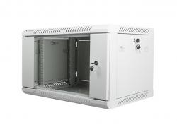 Шкаф за техника - Rack Lanberg rack cabinet 19” wall-mount 6U - 600x450 for self-assembly (flat pack), grey