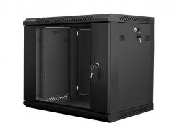 Шкаф за техника - Rack Lanberg rack cabinet 19” wall-mount 9U - 600x450 for self-assembly (flat pack), black