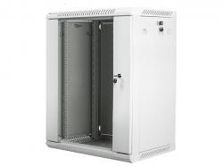 Шкаф за техника - Rack Lanberg rack cabinet 19” wall-mount 15U - 600x450 for self-assembly (flat pack), grey