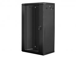 Шкаф за техника - Rack Lanberg rack cabinet 19" wall-mount 22U - 600x450 for self-assembly (flat pack), black на най-ниска цени