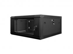 Шкаф за техника - Rack Lanberg rack cabinet 19” wall-mount 4U - 600x600 for self-assembly (flat pack), black