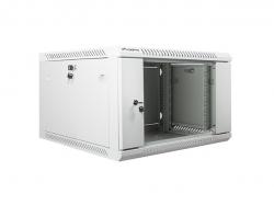 Шкаф за техника - Rack Lanberg rack cabinet 19” wall-mount 6U - 600x600 for self-assembly (flat pack), grey