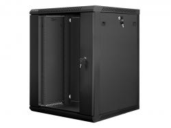 Шкаф за техника - Rack Lanberg rack cabinet 19” wall-mount 15U - 600x600 for self-assembly (flat pack), black