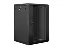 Шкаф за техника - Rack Lanberg rack cabinet 19” wall-mount 18U - 600x600 for self-assembly (flat pack), black