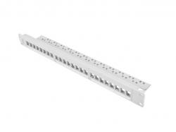 Пач панел Lanberg patch panel blank 24 port 1U for keystone modules gray