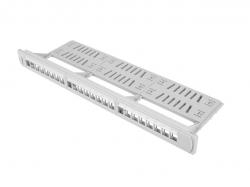Пач панел Lanberg patch panel blank 24 port 1U with organizer for keystone modules gray