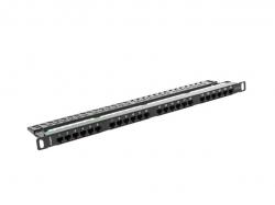 Пач панел Lanberg patch panel 24 port 0.5U CAT.5E, black